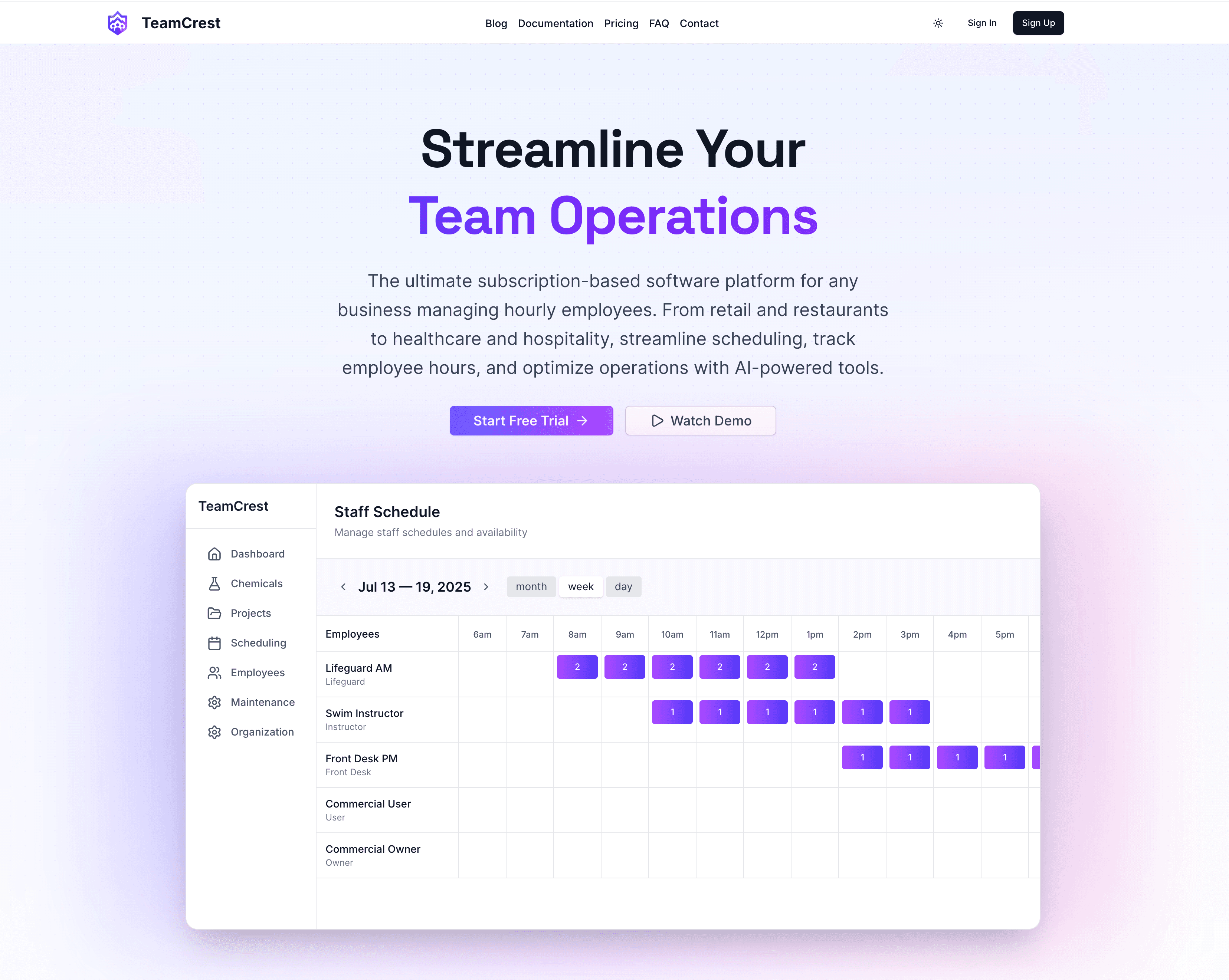TeamCrest – AI-Enhanced Employee Management & Scheduling
